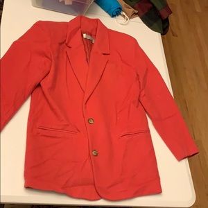 Vintage Red Wool Blazer Karen Scott 80s